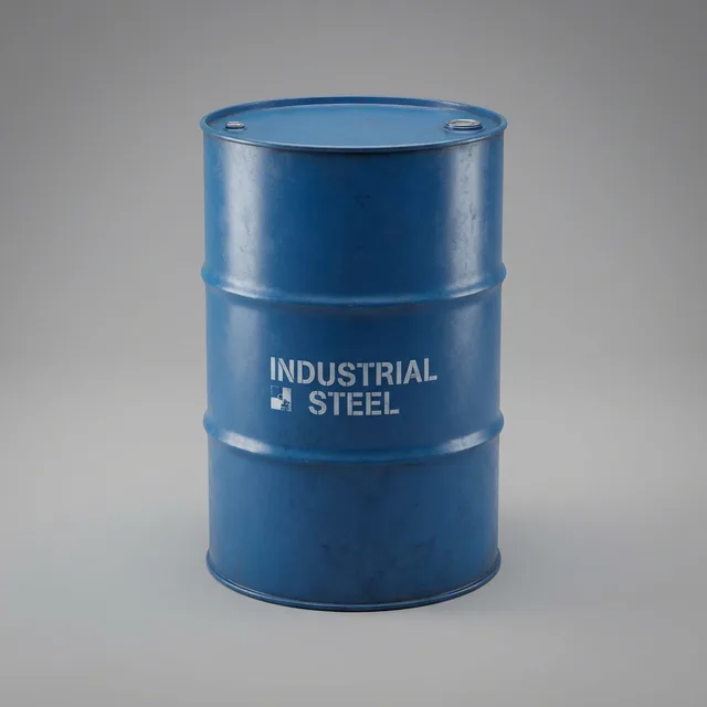 Tight head steel drum for solvents, lubricants and fuels